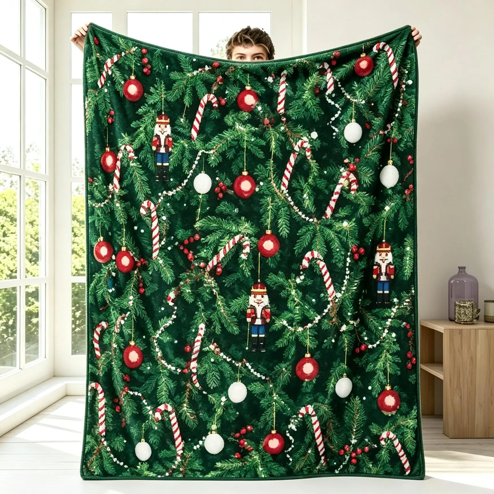 Pink Gingerbread Man Christmas Flannel Throw Blanket - Super Soft Warm Fleece, Pastel Kawaii Room Boost, Gingerbread Decor, Thoughtful Holiday Gift for Girls, Ideal for Couch & Bed
