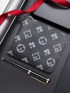 Men's Wallet with Fashion Print Design, Durable Fashion Wallet, Large Capacity with Multiple Card Slots and Coin Pocket for Daily Use, Business Style Wallet