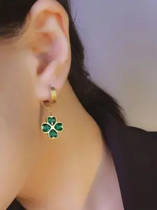 Women's Fashion Pendant Earrings, Lucky Clover Earrings, Synthetic Zircon, Perfect for Daily Wear, Party, Gift, St Patrick's Day