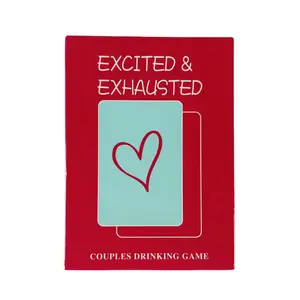 Excited & Exhausted Couples Drinking Card Game