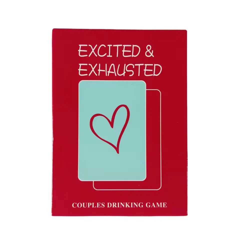 Excited & Exhausted Couples Drinking Card Game
