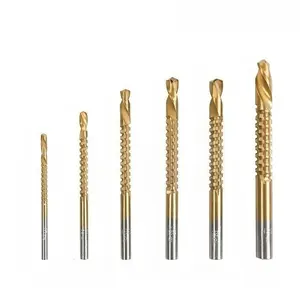 6 Pack Titanium Coated HSS Drill Bits | Serrated Side Cutting 3–8mm | Multipurpose Drill for Metal, Plastic & Wood