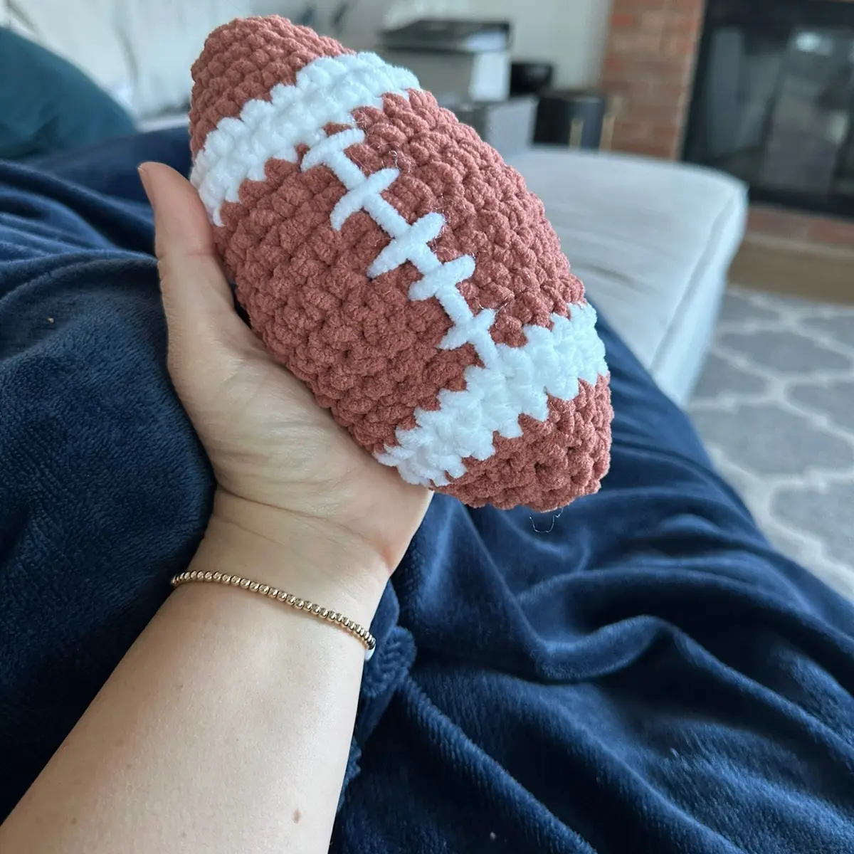 Football crochet handmade amigurumi stuffy