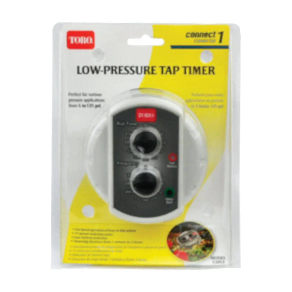 212 MAIN Model 7809296 Gray Programmable 1-Zone Low-Pressure Tap Timer - Garden Water Timer with Batteries, 0.75 lbs, Drip and Soaker Hose Compatible, Garden Water Timers