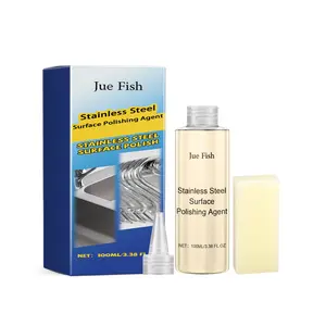 Jue-Fish Stainless Steel Polish, Cleaning And Stain Removal Polishing Bright Gentle Maintenance Care Cleaner