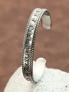 Nordic Viking Runes Men's Bracelet, Stainless Steel Casting, Adjustable Openning, Nordic Mythology Odin Rune Bracelet, High Quality Durability, Bracelet Design, Stainless Steel Bangle