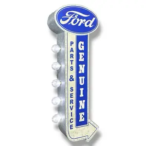 Ford Genuine Parts & Services Double-Sided 25" LED Marquee Sign With Vintage Design