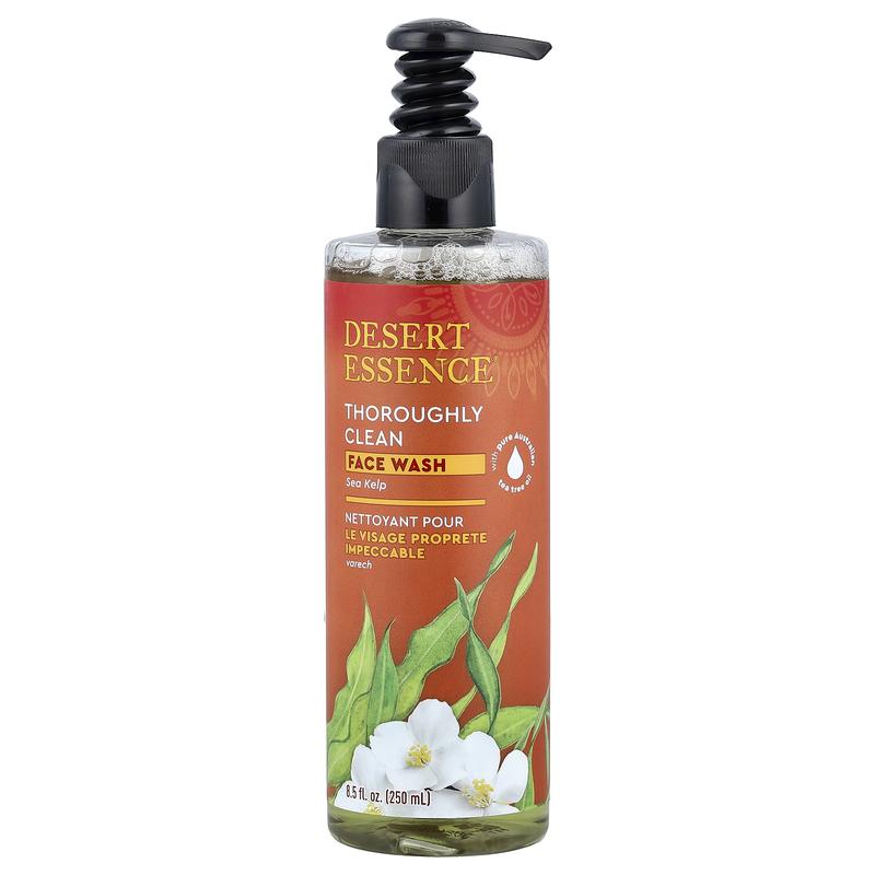 Desert Essence Thoroughly Clean Face Wash, Sea Kelp, 8.5 fl oz (250 ml)
