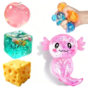 4pcs Soft Clay Toy Set, Tpr and Sponge Squeeze Toys, Stress Relief Plush Toys, Random Colors, Anxiety Relief Sensory Toys for Kids and Adults