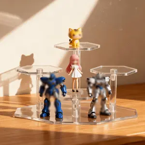 1 Set Of Multifunctional Acrylic Display Stand  Suitable For Personal Collection And Commercial Storage Display  High Transparency  Sturdy  Suitable For Cosmetics Collectibles  Cupcakes  Suitable For All Scene Display Stands