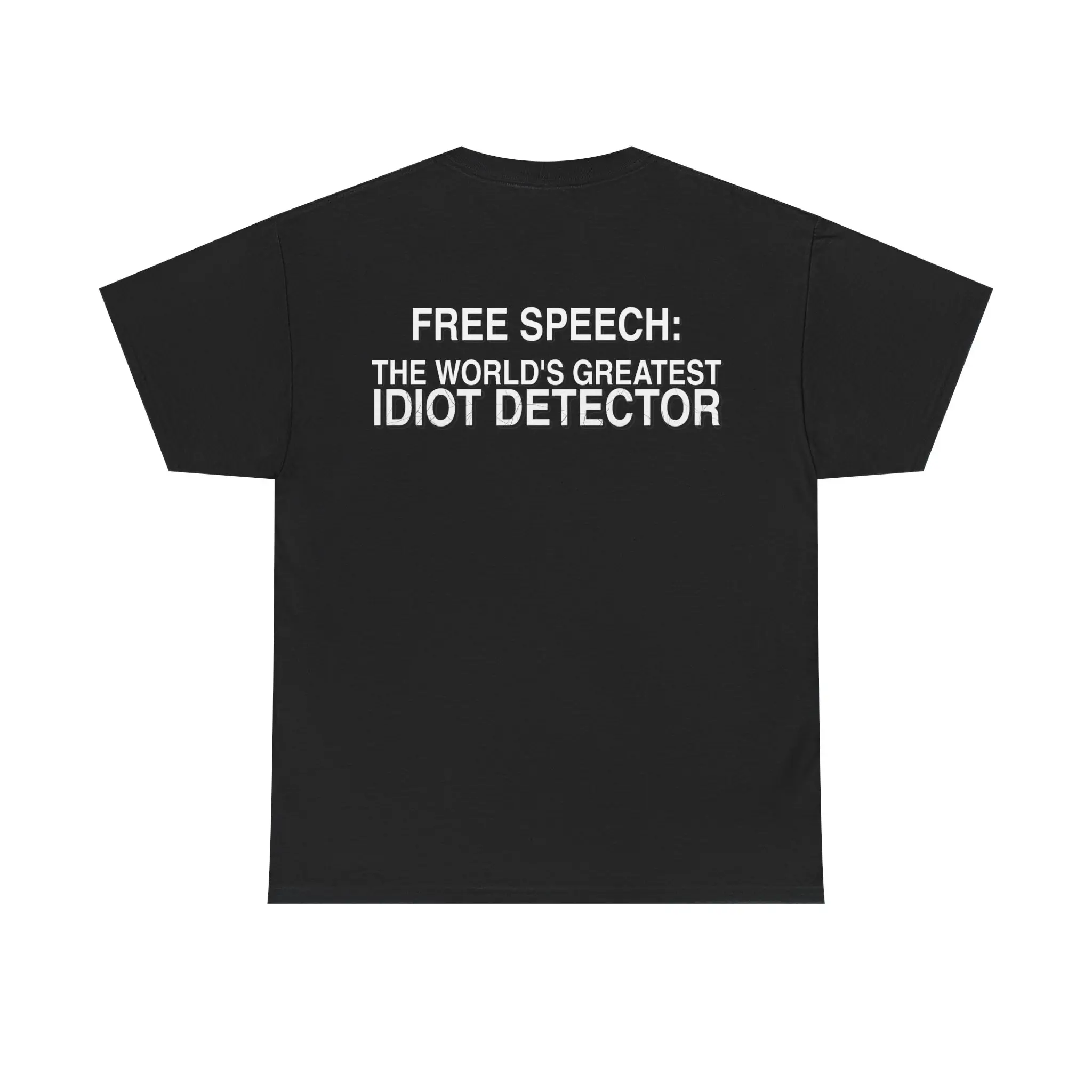 Free Speech Idiot Detector T-Shirt | Funny Political Humor Graphic Tee