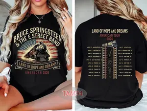Bruce Springsteen Land of Hope Dreams American Tour 2026 Shirt, E Street Band Concert Merch, Unisex 2 Sided Shirt