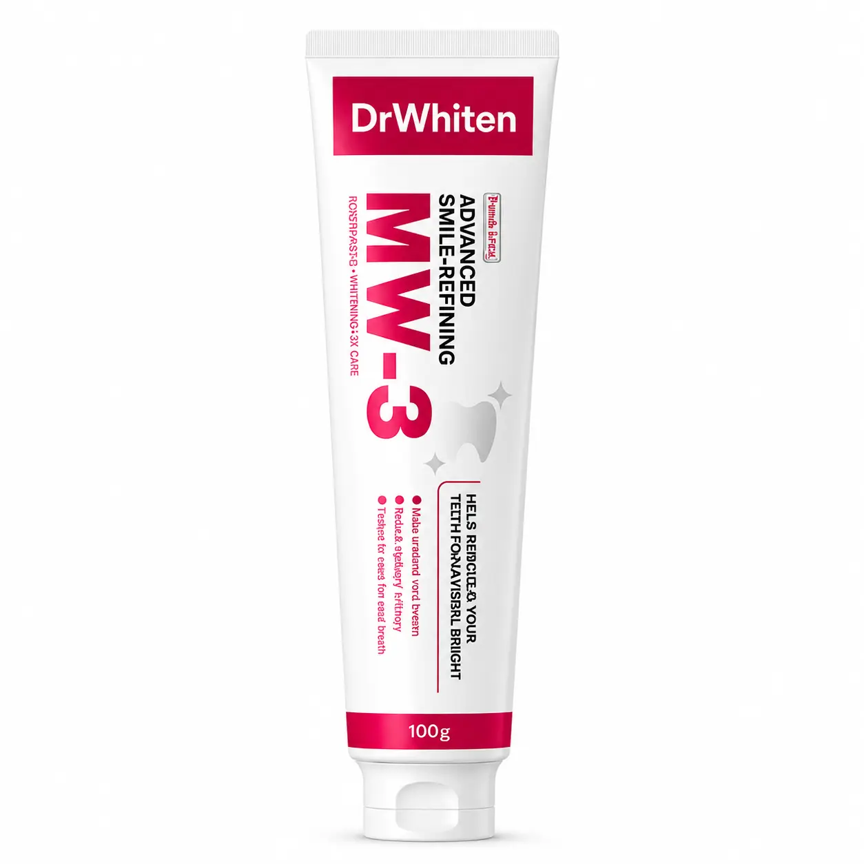 DrWhiten MW-3 Toothpaste – Teeth Whitening, Helps Remove Tooth Stains and Tartar, Probiotic Formula for Sensitive Teeth and Gums, Advanced Whitening Toothpaste