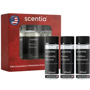 Love Collection Fragrance Oil Set – Essential Oil Blends for Diffusers, Candles & Soaps – Jasmine, Rose, Citrus, Amber & Musk –  Phthalate-Free – Gift Set 3×20 ml (2.03 fl oz)