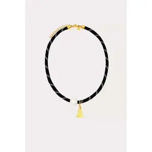 Tassel Pearl Charm Paracord Necklace