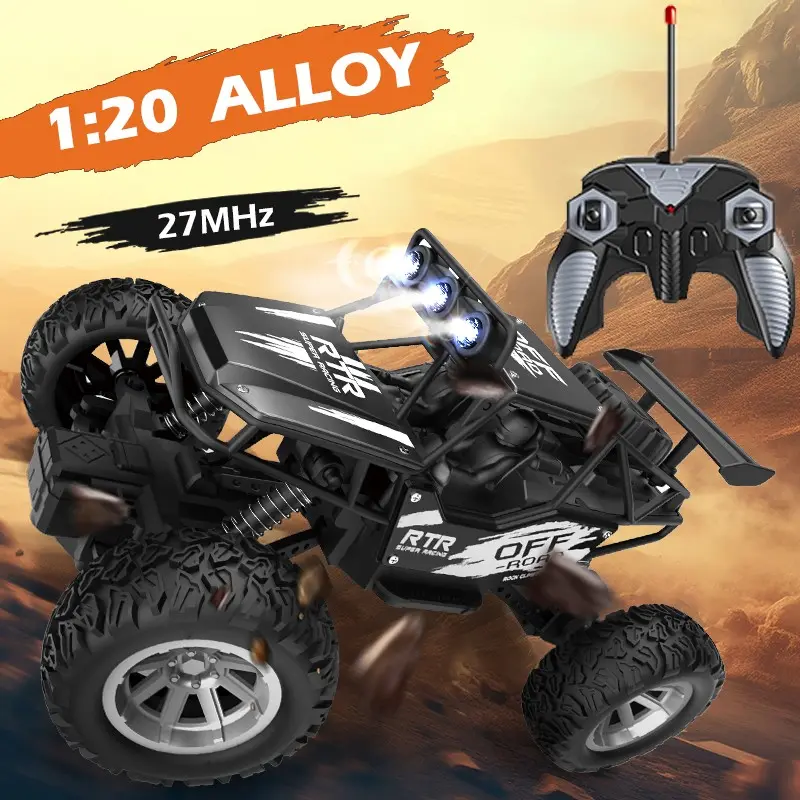 Remote Control Car Toy, 27MHz All-inclusive Radio Control High Performance Climbing Car, Front Wheel Shock Absorption LED Night Driving Toy Car, RC Cars, Remote Controlled Car, Remote Control Crawler, RC Crawlers