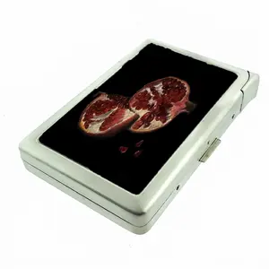 Art Illustration Pomegranate Metal Case with Built in Lighter