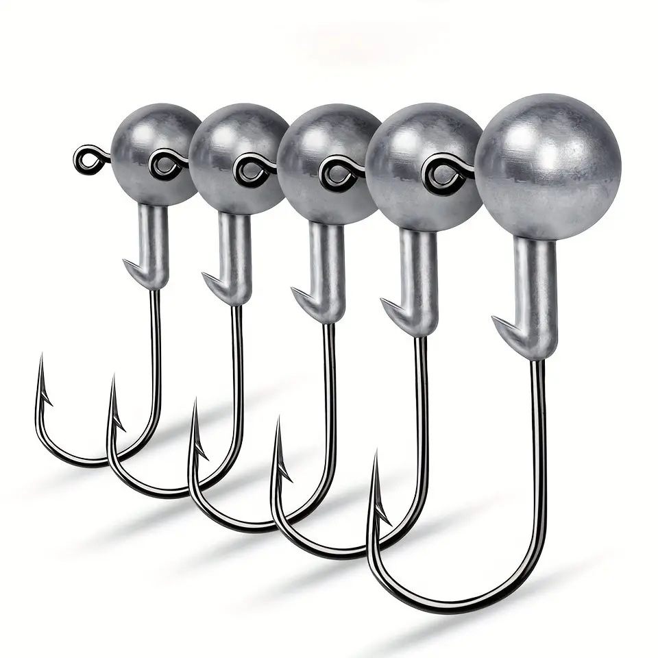 10pcs  Premium Crank Jig Head Hook For Fishing, quickly sinking fishing baits, Inverted Hook, Soft Bait Hook, fishing gear and accessories，Jig Heads Hard Bait Soft Worm Fishhook Jig Hook In Various Weights (0.07oz-0.49oz), Crappie Jig Heads