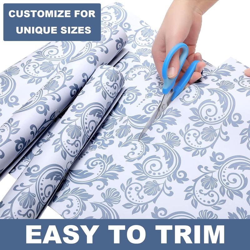 Eersida 20 Sheets 14 x 19.5 Inch Scented Drawer Liners for Dresser Non Adhesive Fragrant Drawer Liners Paper for Bedroom Kitchen Cabinet Home Shelf Closet(Novel Pattern,Linen)