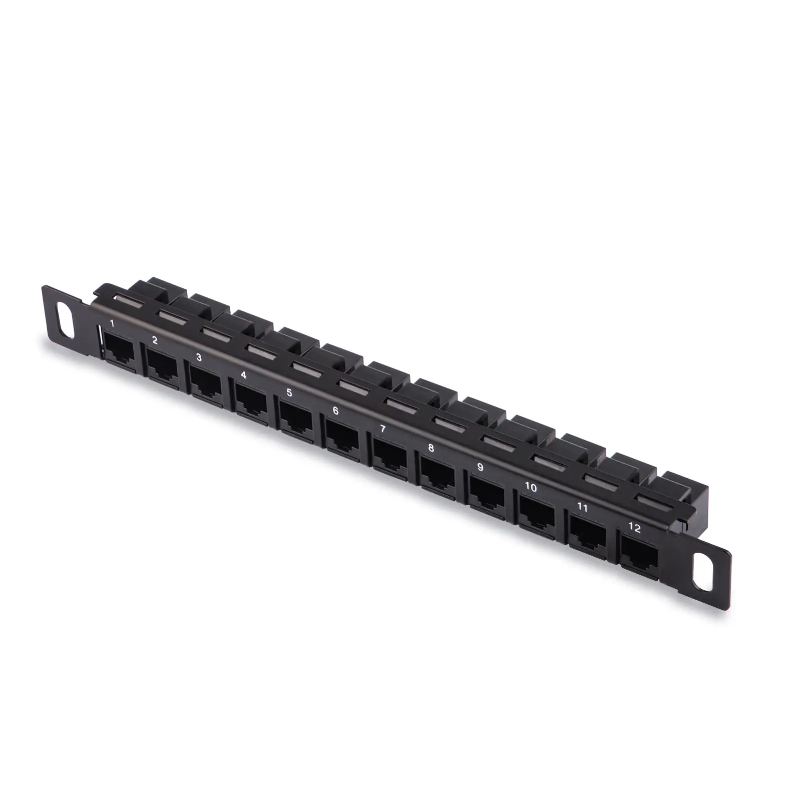 52Pi DeskPi Rackmate 12-Port CAT6 Network Patch Panel, 10in 0.5U Rack Mount Computer Accessory, with Manufacturer Warranty, Computer Accessories