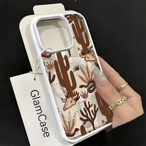 Desert Skull Cactus Snake Phone Case， Southwestern Boho Style for iPhone 17 16 15 14 13 12 11 Plus Pro Max Gift. A8