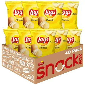Lay's Potato Chips, Classic, 1 Ounce Pack of 40