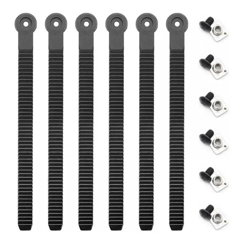 6-Pack Replacement Ladder Straps with Screws for Snowboard Bindings and Roller Skates