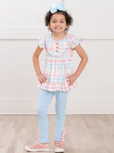 Pastel Gingham Ruffle Outfit