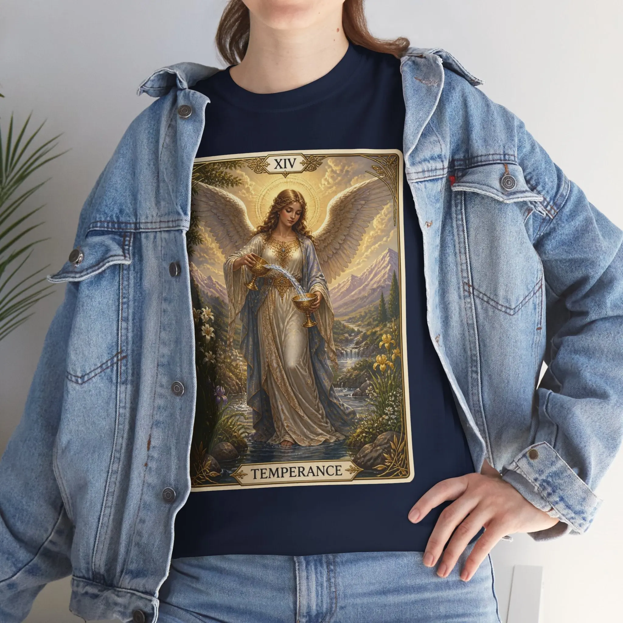 "Temperance" Tarot Tee — Angel Tarot Card T-Shirt