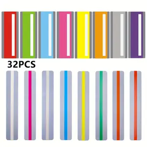 32 Pcs Reading Rulers for Reading Disabilities, Guided Reading Strips, Colored Coverage Lines, Reading Disability Tools