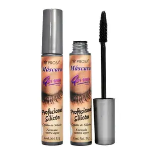 Prosa Professional Silicone Mascara 4 in 1 Makeup Cosmetic - 13g, Made in Mexico, Suitable for All Skin Tones