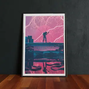 [Sale off up to 50%]-[FREE-SHIP] Eddie Munson 'Stranger Things' Art Print Upside Down Metal Poster