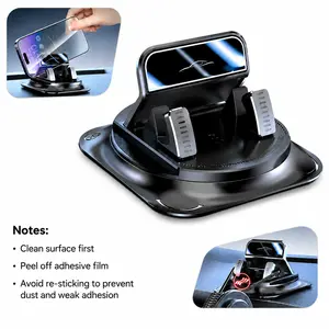 360-Degree Rotation Car Phone Holder - Universal Dashboard Mount, Ultra-Stable Support, Horizontal/Vertical View, Hands-Free Accessory for In-Car Navigation & Daily Driving, Phone Holder For Car