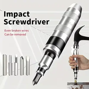 7/13 Piece Impact Screwdriver Bit SetMade of high-strength steel, features an impact-resistant handle design. Equipped with click-type screwdriver and storage case, ideal for automotive and construction applications.