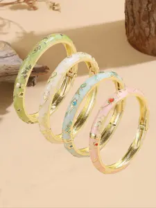 Women's Cloisonne Bracelet, Bangles Bracelets Set, Enamel Design Alloy Jewelry, Indian African Hawaiian Style, Elegant Ladies Accessory for All Occasions