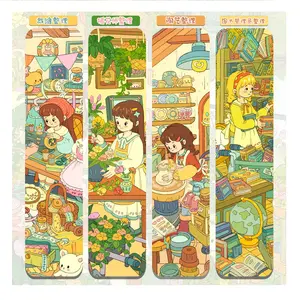Sticker Kit [4-Pack Set] 3D Miniature Scene DIY Craft - Free Tweezers Sale | Cozy Hobby Room Series: Tailor, Flower Designer, Ceramic Art & Librarian Sheets | Aesthetic Scrapbooking Journaling Supplies, Fast Shipping US Warehouse