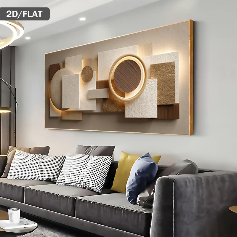 1 Piece Modern Abstract Geometric Wall Decorative Painting Modern Style Decoration - Neutral Tones Loved by Both Men and Women, with Wooden Frame Large Horizontal/Vertical Oil Painting Suitable for Living  apartment dormitory poster versatile room decor