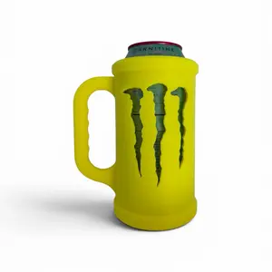 Monster can holder with lid and can opener