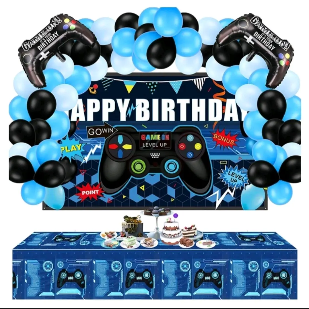Video Game Party Set Balloons Plastic