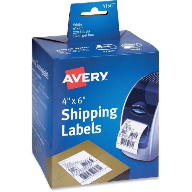 4x6 Thermal Paper Label Rolls, Waterproof, Permanent Adhesive, Multipurpose for Shipping Tags (for Label Printers, Computers & Office Equipment)