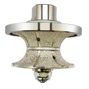 V30  Full Bullnose Profile Wheel  Hand Profiler Router Bit Wheel Vacuum Brazed with 5/8-11 Thread for Grinder Polisher Granite Marble Concrete and Countertop Edge Shaping Ultra Thin Diamond Mesh Cutting Blades Universal Propane Tank Gauge Leak Detector