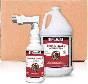 Barn & Stable Odor Eliminator – Cattle & Horse Supplies – Animal-Safe All Surfaces Deodorizer - 2 Piece Kit, 32 oz Spray, 64 oz Concentrate