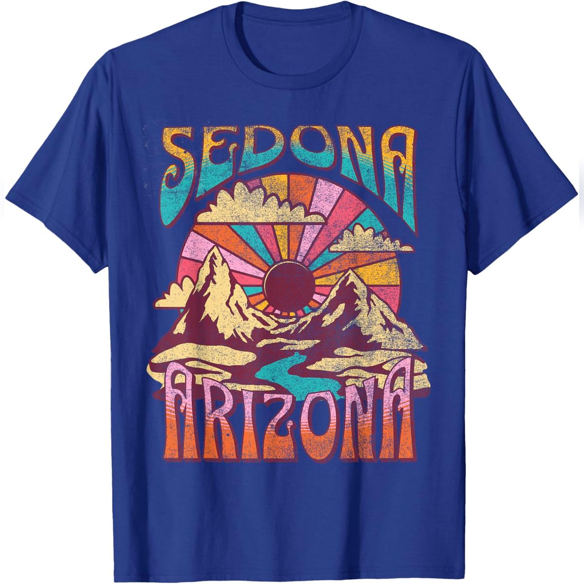 Sedona Arizona Nature Hiking Mountains Outdoors Vintage T-Shirt Relaxed Fit Cotton T-Shirt