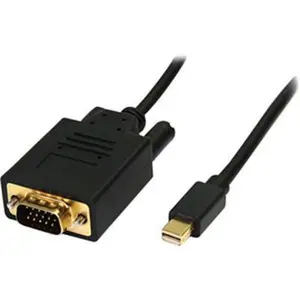 StarTech Mini DisplayPort to DVI M/M Digital Adapter Cable - 6 ft, Plug-and-Play Connector Accessory, Black (for Home Improvement & Garden Watering/Irrigation Setup Accessories)