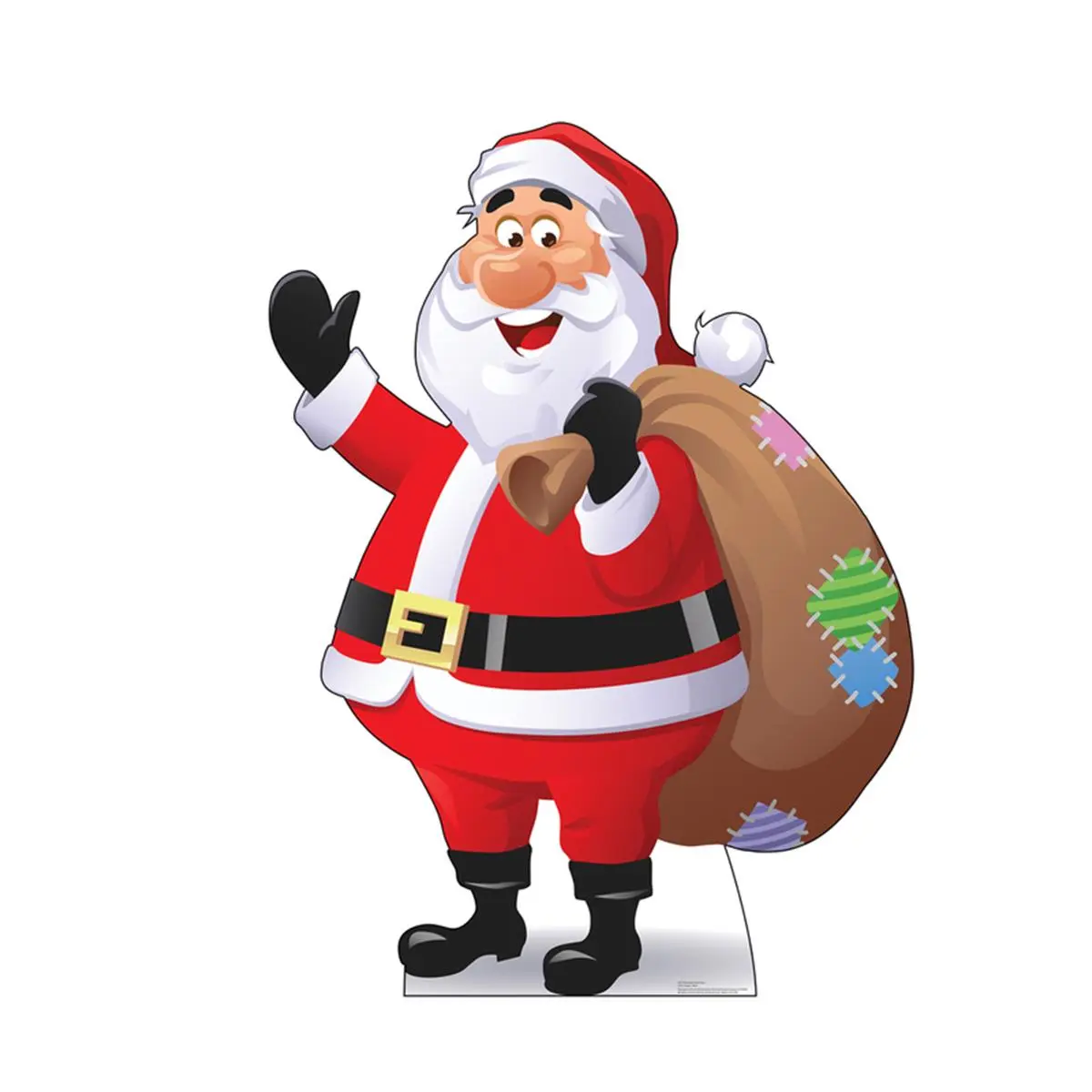 Advanced Graphics 2827 Illustrated Santa Claus Cardboard Cutout, 58x45 in Decorative Standup Display, Single-Sided High-Quality Print, Easel-Back Holiday Home Room Decor Photo Accent