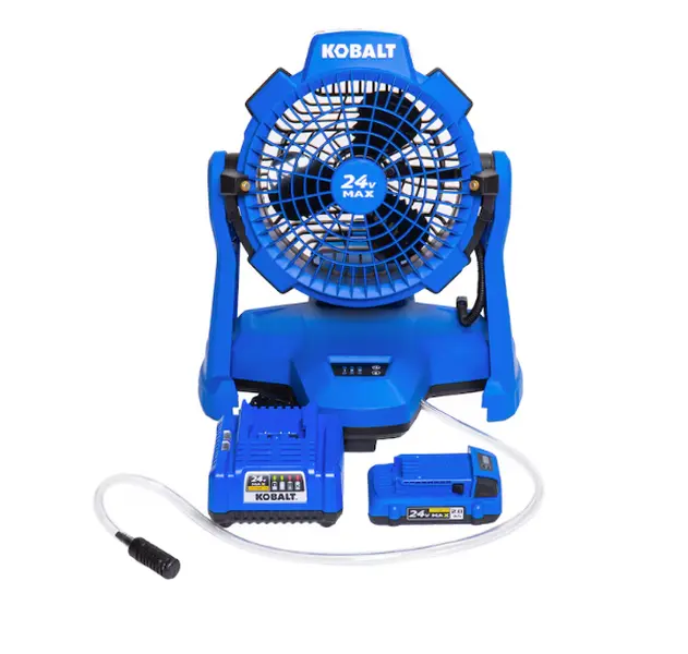 Kobalt 7-in High Velocity Indoor/Outdoor Misting Floor Fan Kit