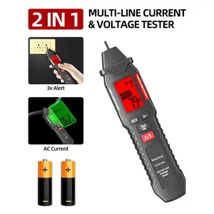 FY11CPlus Non-Contact Current Tester Pen – No Wire Stripping Needed! Measures 1A-80A AC Through Whole Cable, NCV Voltage Detector with Dual Sensitivity 12~1000V, Breakpoint Finder, Live/Neutral Wire Identifier for Electrician Home DIY Appliance Repair