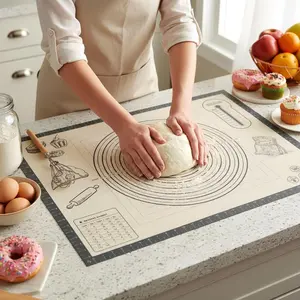 Silicone Baking Pastry Dough Mat 28x20Inch Extra Large Nonstick Thick Reusable Kneading Board for Bread Cookie Pizza Fondant Baking Kitchen Supplies