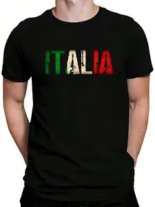 100% Cotton Italy Shirt, Italian Clothes, Italy Shirts For Women Italy T-Shirt Women's Men's Graphic Tee Crew Neck summer vacation Tops
