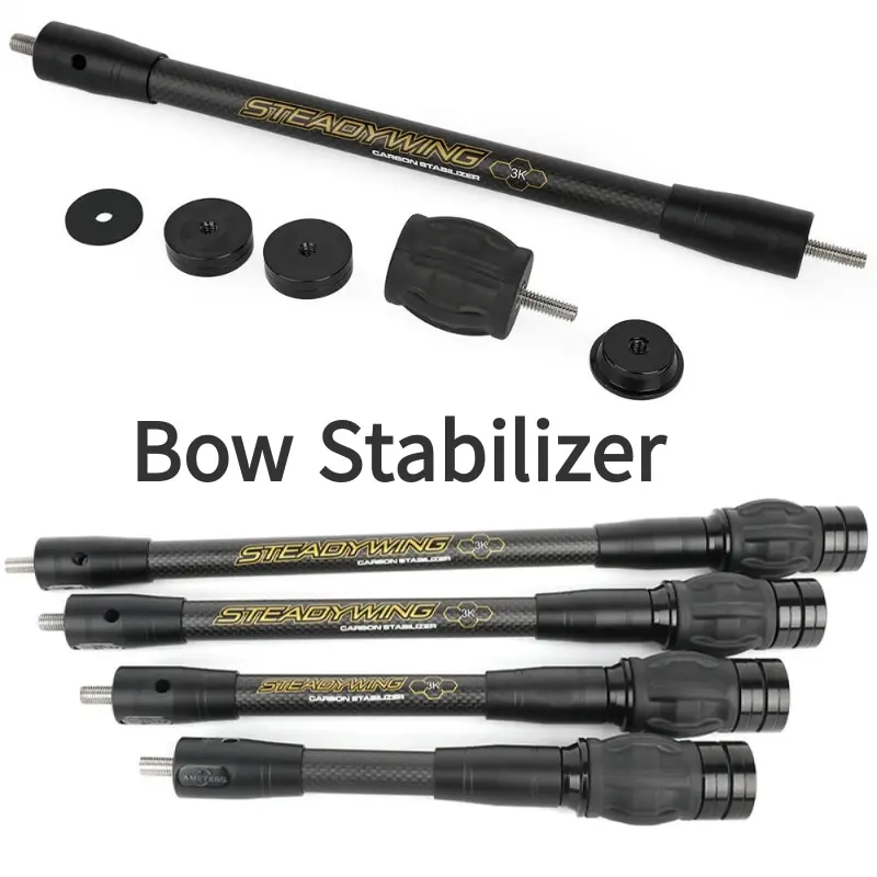 1pc Compound Bow Shock Absorber Rod (24cm, 315g) - Easy Installation No Extra Tools Needed, Enhances Stability, Reduces Body Shaking for Outdoor Archery Training